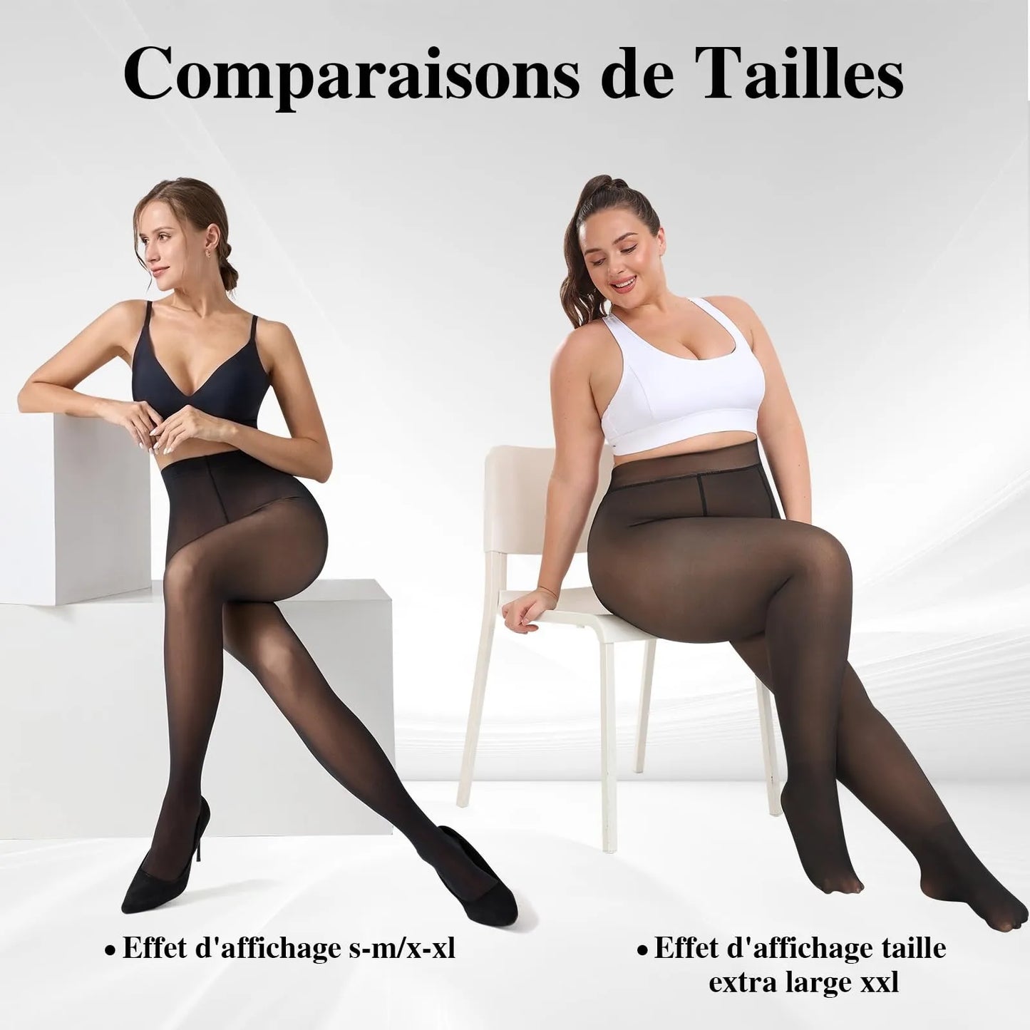 Winter Sexy Thermal Pantyhose Women Fleece Tights Ladies Translucent Fake Thermal Stockings Winter Warm Leggings Fleece 300g