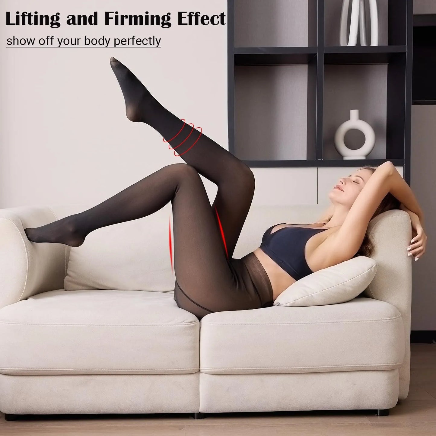 Winter Sexy Thermal Pantyhose Women Fleece Tights Ladies Translucent Fake Thermal Stockings Winter Warm Leggings Fleece 300g